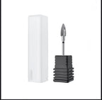 STALEKS EXPERT Carbide nail drill bit pine cone black hard, head diameter 6 mm, working part 14 mm