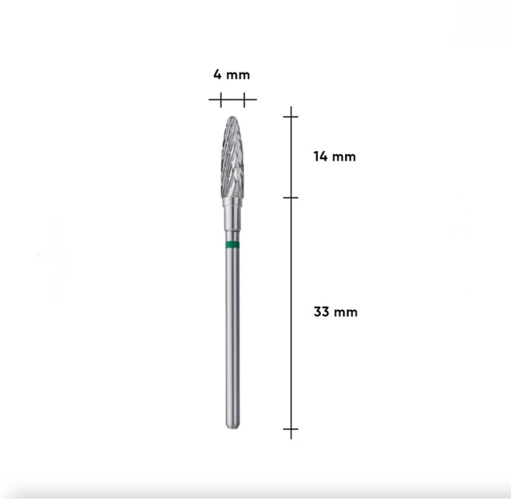 STALEKS Carbide Corn Drill Bit, Green, EXPERT, 4 × 14 mm