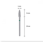 STALEKS Carbide Corn Drill Bit, Green, EXPERT, 4 × 14 mm