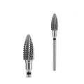 STALEKS EXPERT Carbide nail drill bit pine cone black hard, head diameter 6 mm, working part 14 mm
