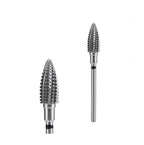 STALEKS EXPERT Carbide nail drill bit pine cone black hard, head diameter 6 mm, working part 14 mm