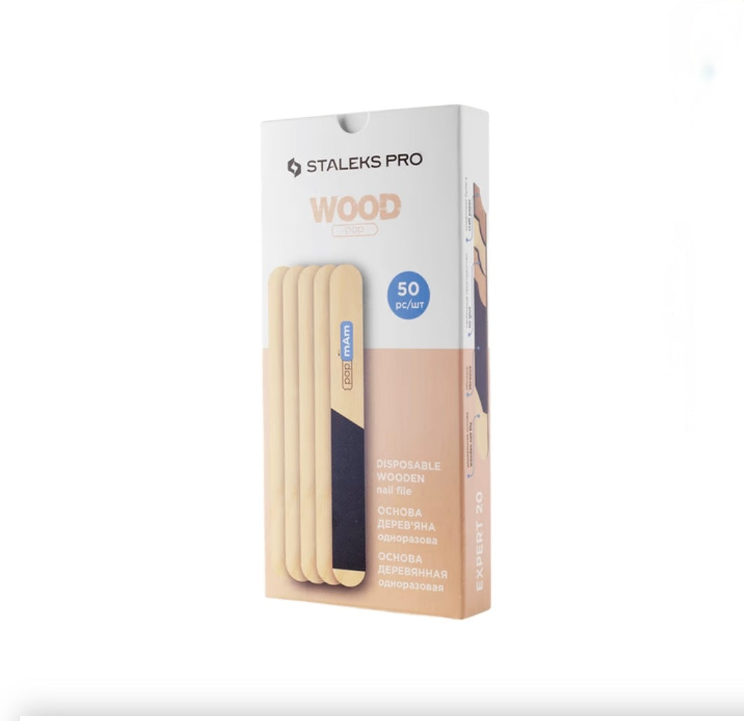 Disposable wooden base for nail file EXPERT 20 (50 pcs)
