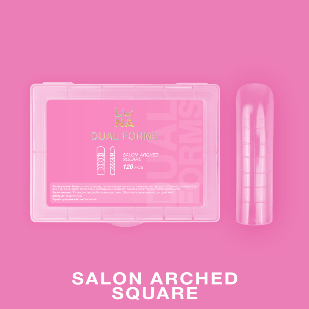 SALON ARCHED SQUARE TOP FORMS FOR NAIL EXTENSIONS